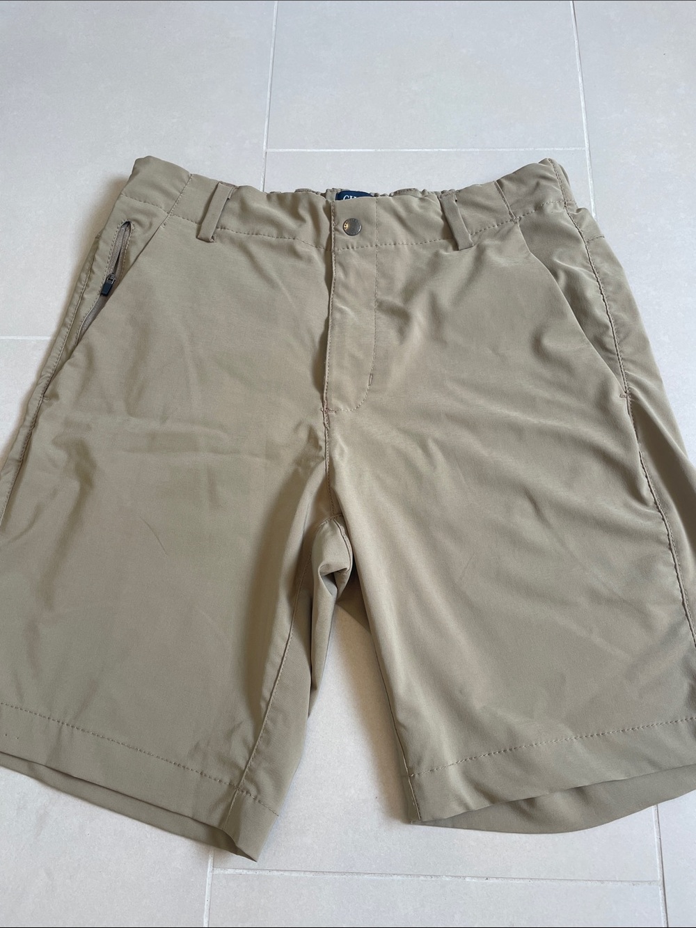 Men's Performance Tan Shorts With Stretch